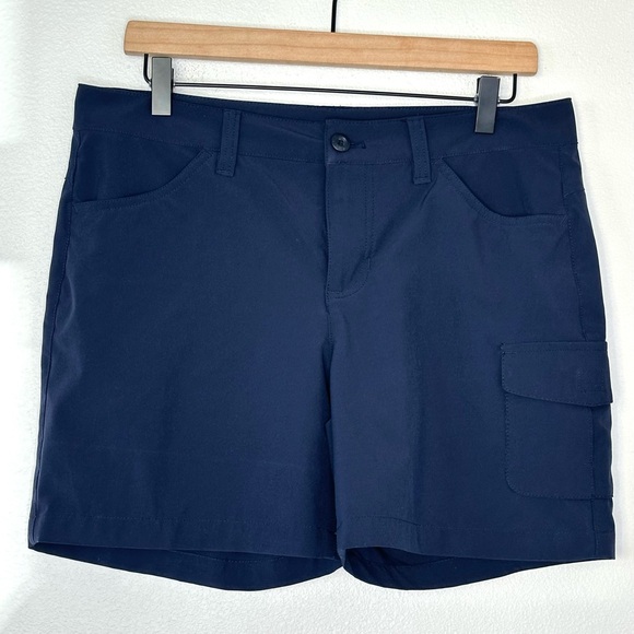 Eddie Bauer Womens 10 Navy Blue Hiking Shorts Outdoor Casual Walking Shorts - Picture 1 of 9